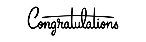 congratulations clipart black and white